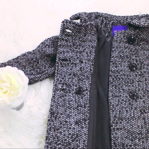 NWT Madden Girl Faux Wool Textured Zipper Coat - Picture 3 of 6